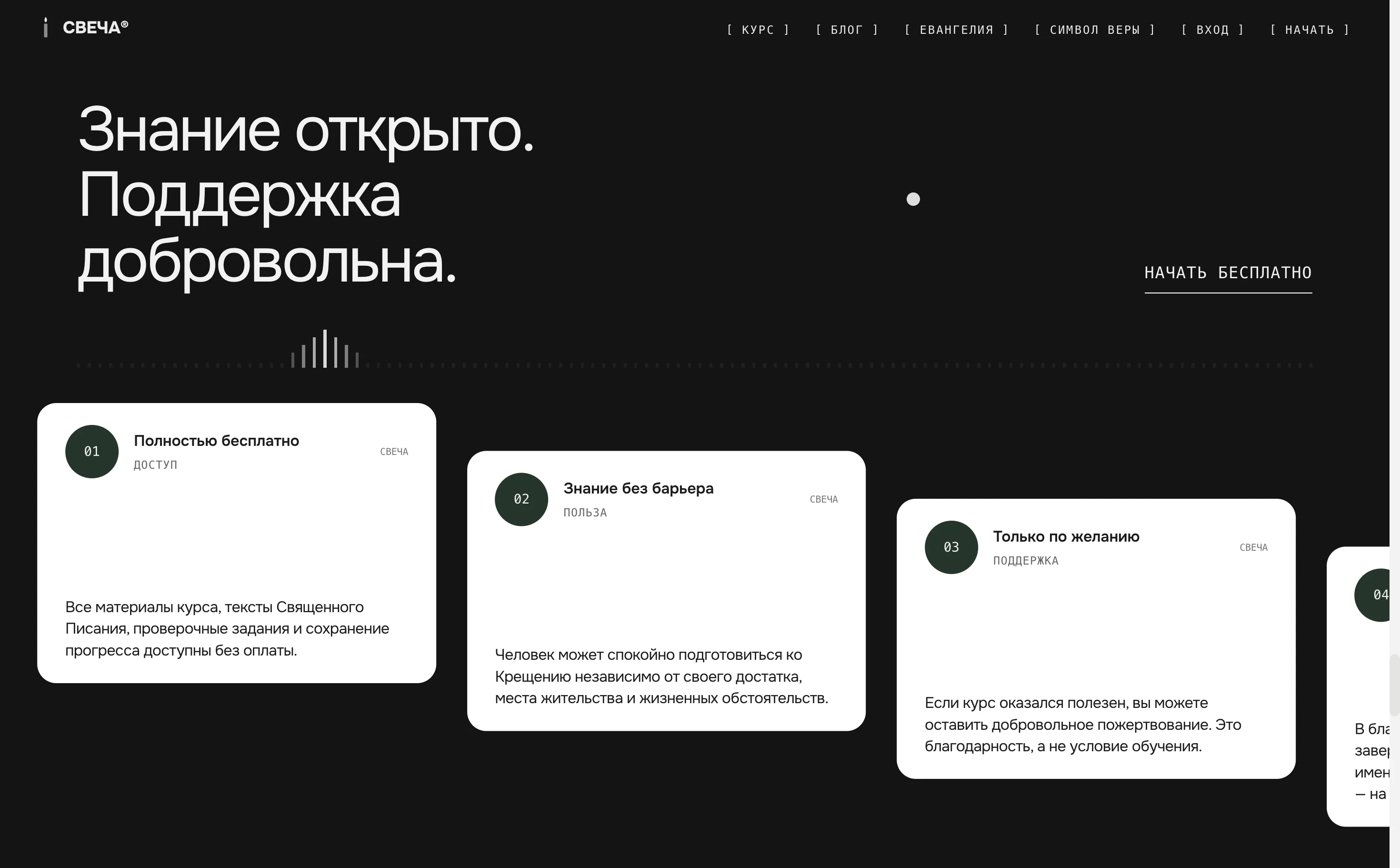 Блок добровольной поддержки проекта — пожертвования